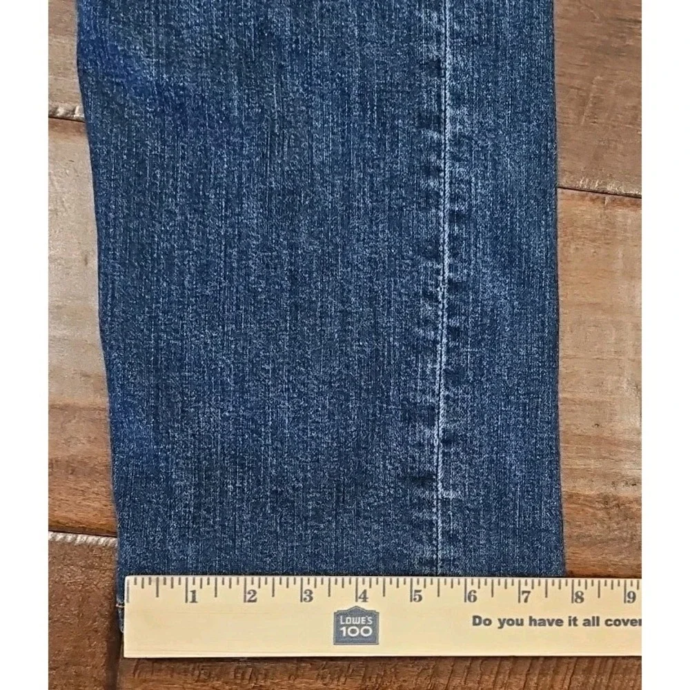 Levis Jeans Mens 38×32 Blue Denim Pants Faded 505 Straight Regular Stretch Work